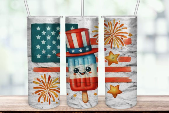 4th July Ice Cream Tumbler Wrap