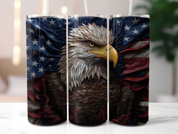 American Flag Eagle Tumbler Wrap