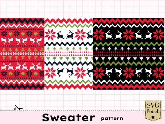Christmas Knit Sweater Pattern Set