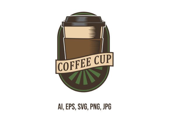 Coffee Cup Vintage Logo Template