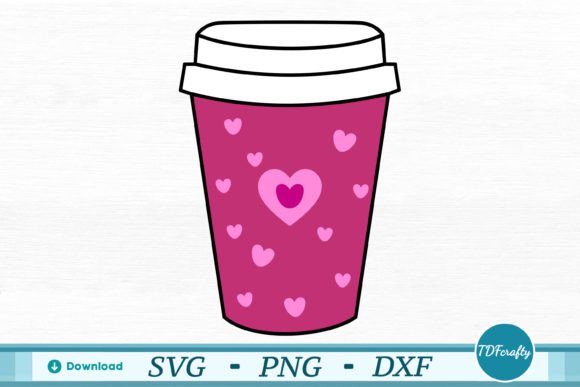Coffee Cup with Hearts