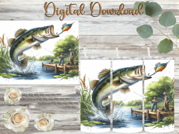 Fishing Tumbler Background