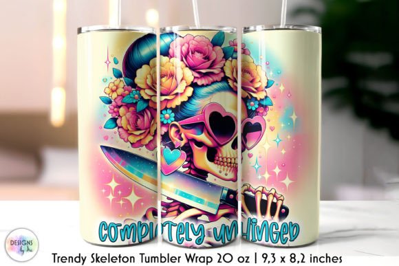 Fun Skeleton Tumbler Wrap Sublimation
