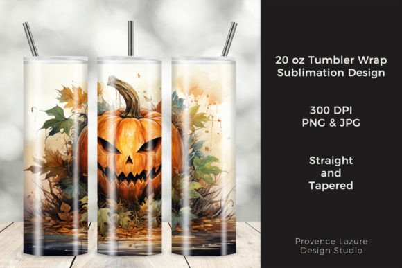 Halloween Jack Lantern Tumbler Wrap