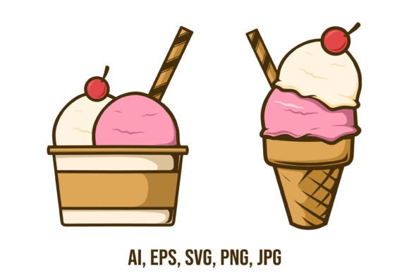 Ice Cream Vector Design Set