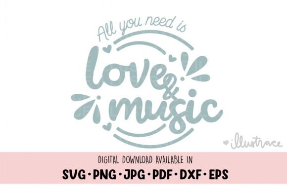 Love and Music Png Self Care Quote