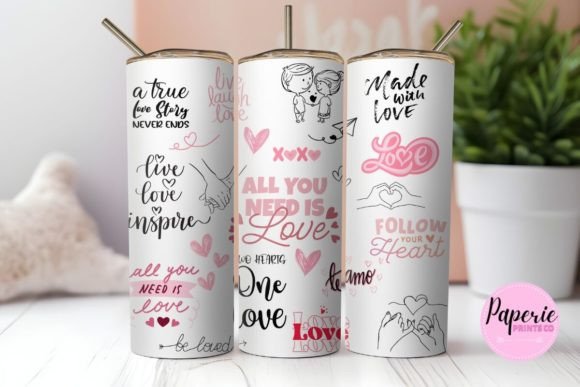 Love Skinny Tumbler Png