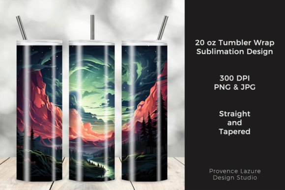 Mountain Forest Landscape Tumbler Wrap