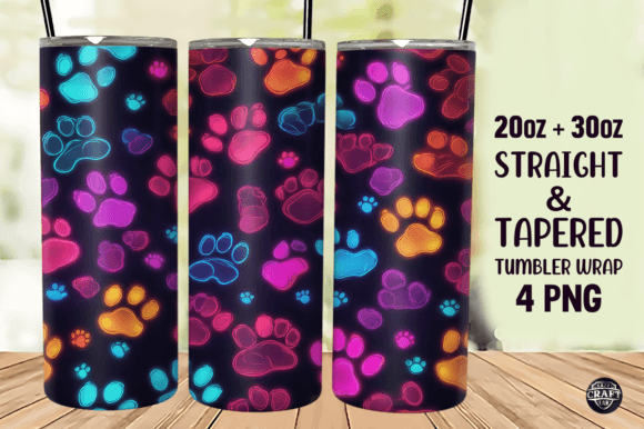 Puppy Paw Neon Wrap