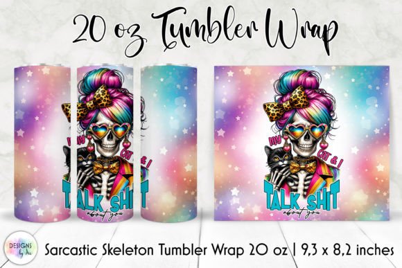 Sarcastic Skeleton Coffee Tumbler Wrap