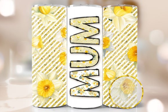 Spring Mum PNG Floral Tumbler Wrap