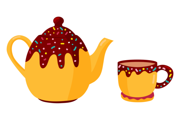 Teapot with Chocolate Ornament